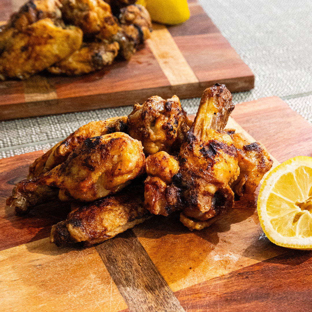 honey lemon pepper chicken wings ready to serve