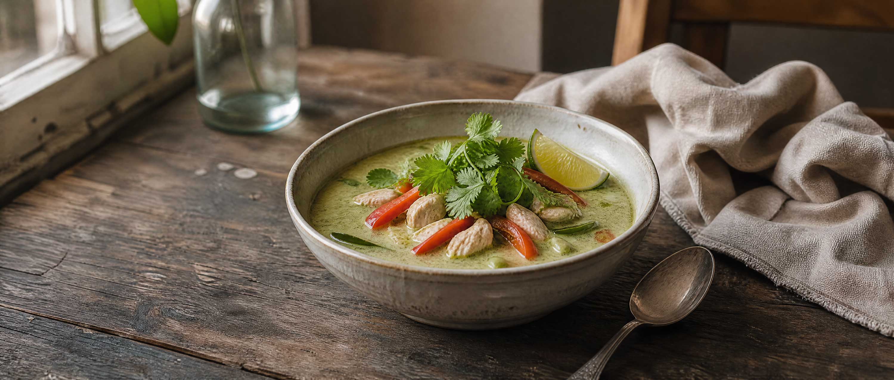 Thai Green Curry Soup with Chicken