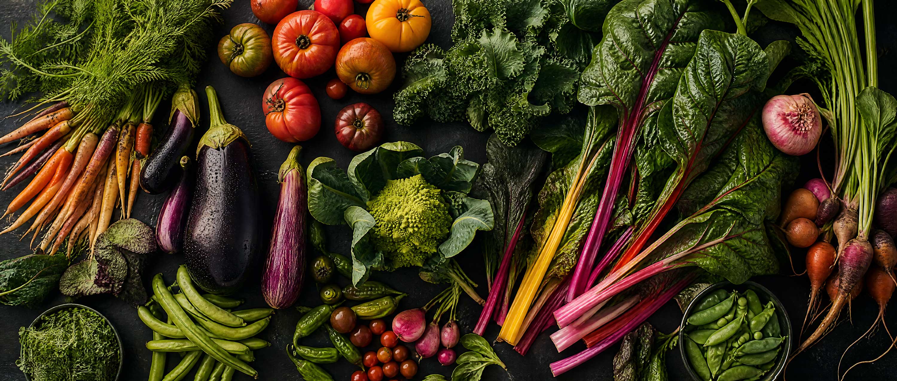 banner of all fresh-picked vegetables
