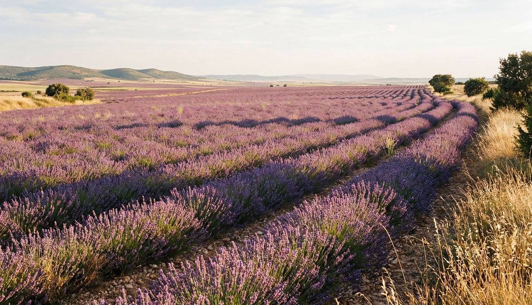 a sunlit field of lavender