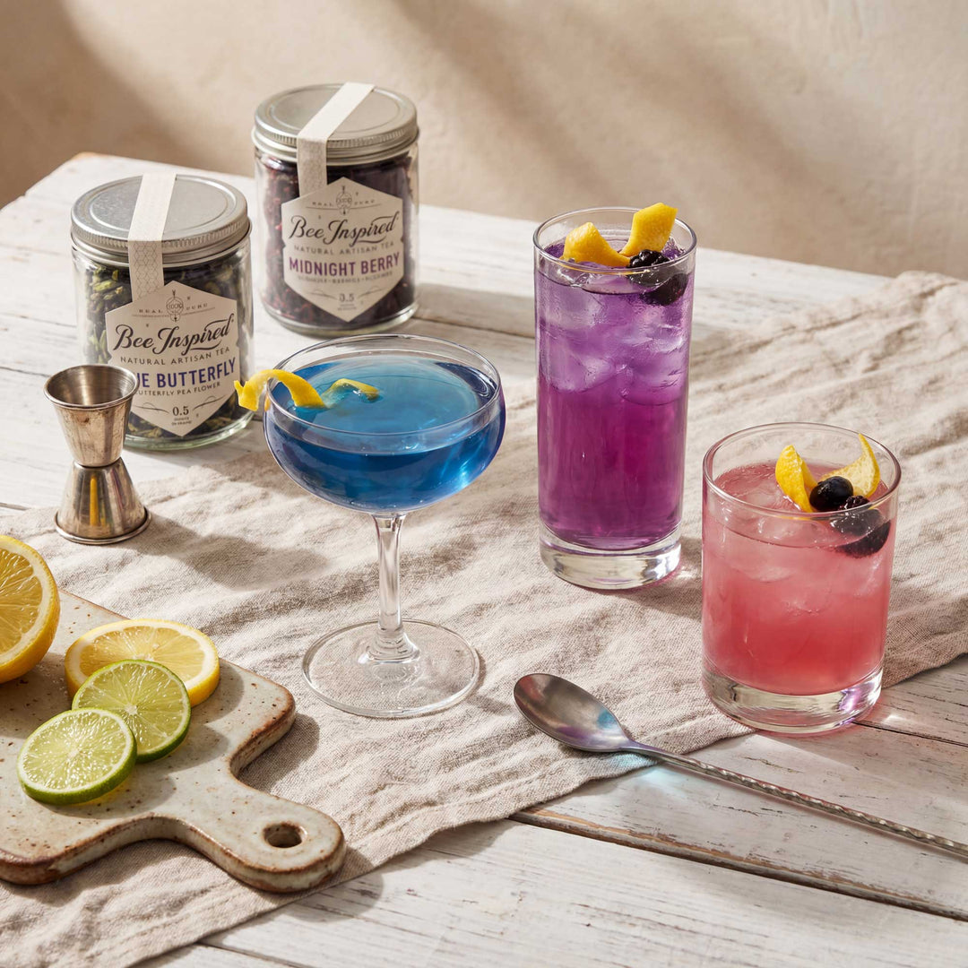 blue butterfly tea cocktails