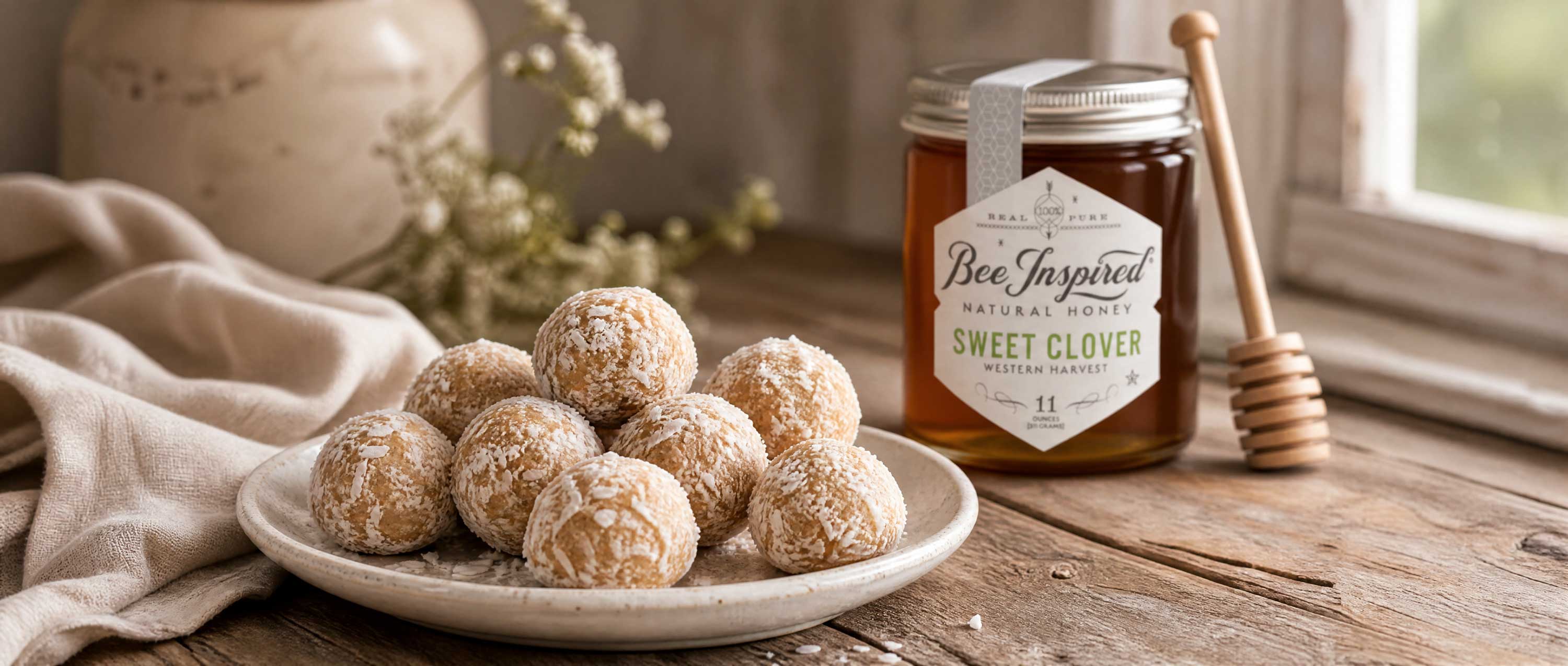 No-Bake Peanut Butter Balls with Honey