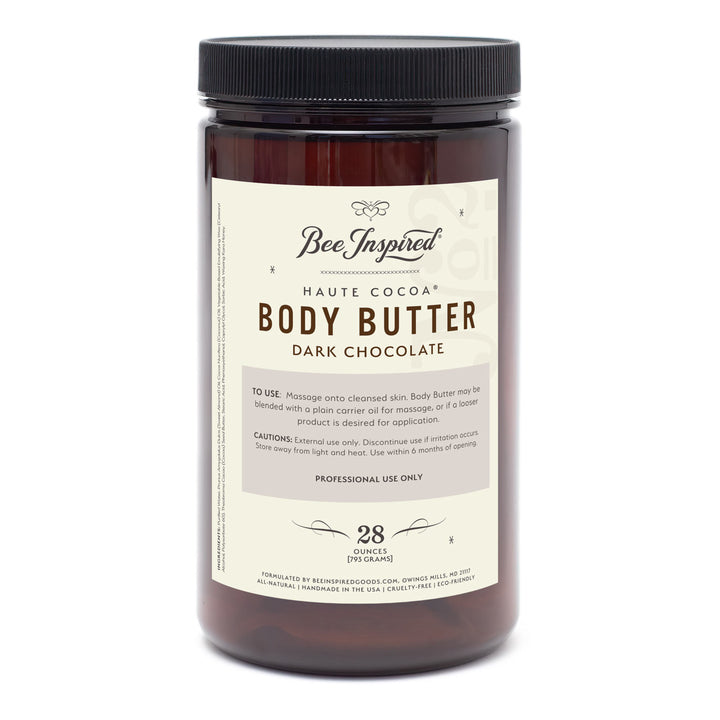 Jar of Bee Inspired Haute Cocoa Body Butter on a white background