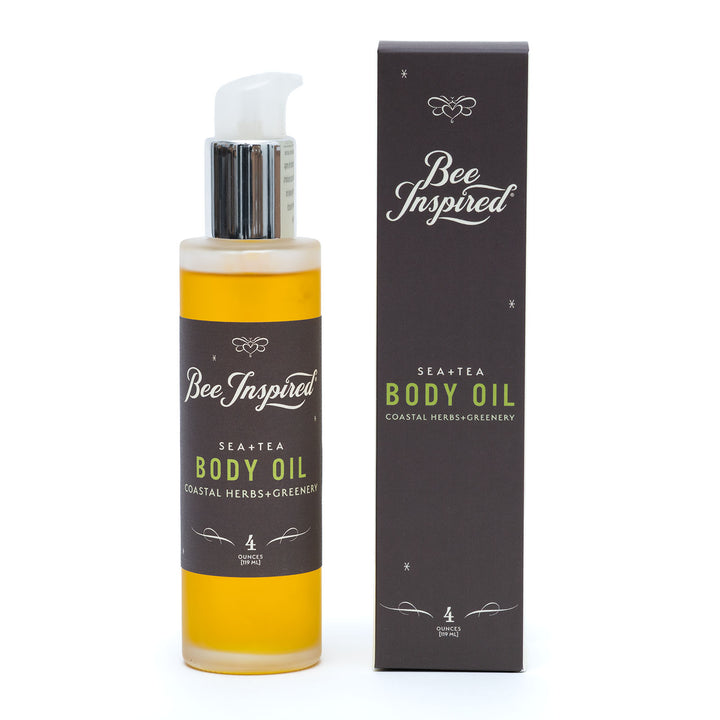 Sea+Tea body oil against white 