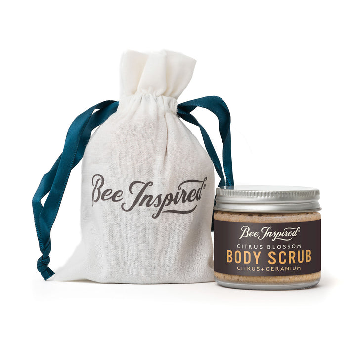 Citrus Blossom Body scrub party favor jar with &