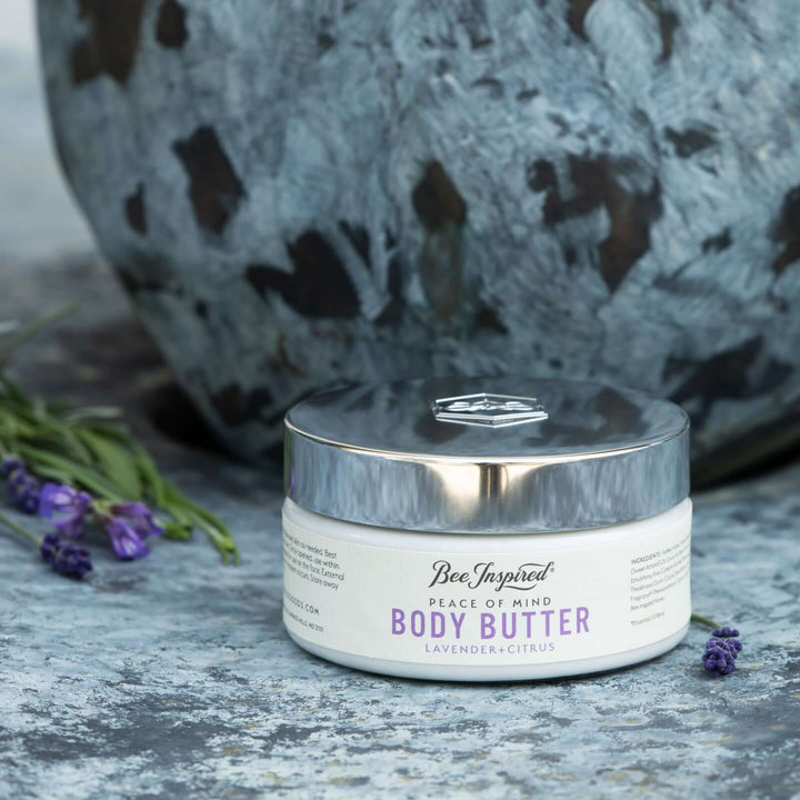 peace of mind body butter on stone