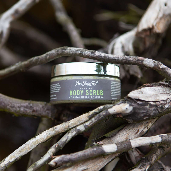 sea+tea scrub from bee inspired honey retail store in owings mills resting in branches
