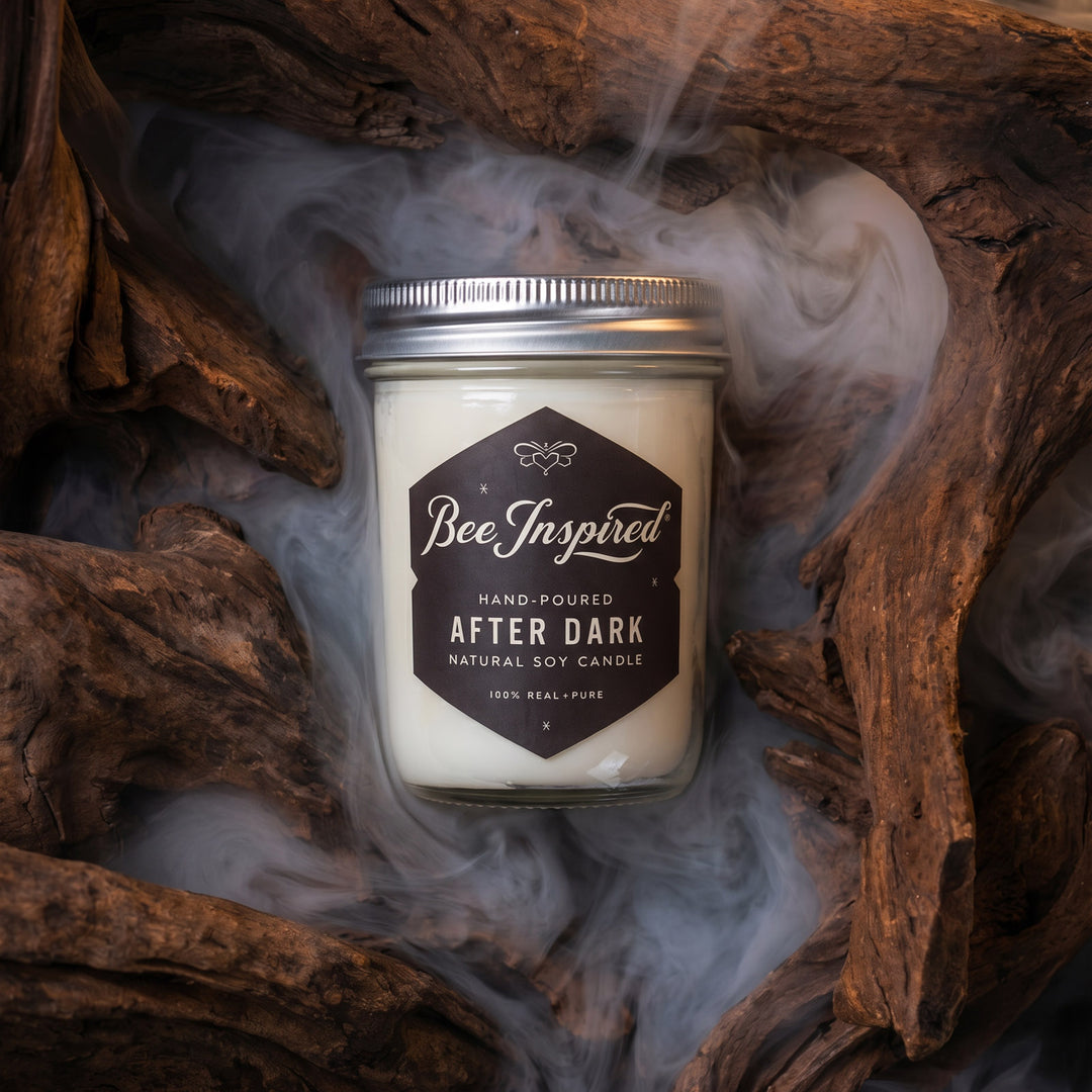 Candle jar labeled &