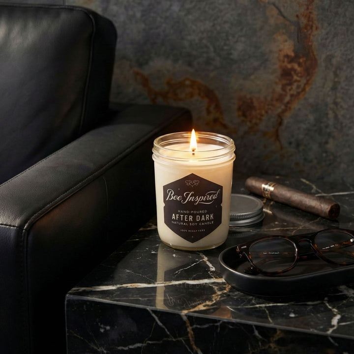 Candle labeled &