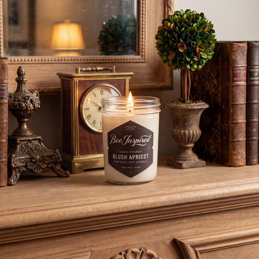 Candle labeled &