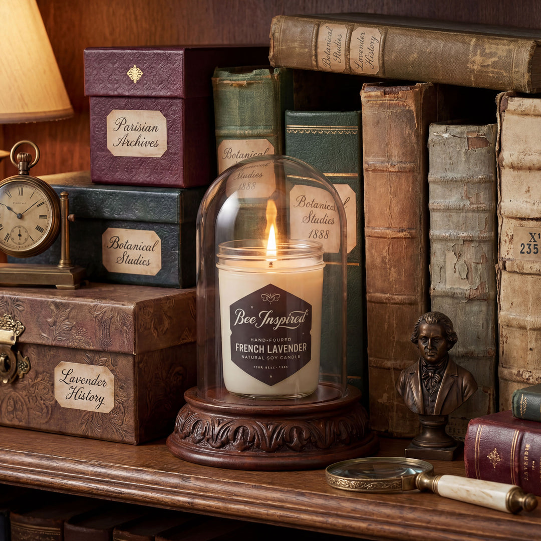 Candle labeled &