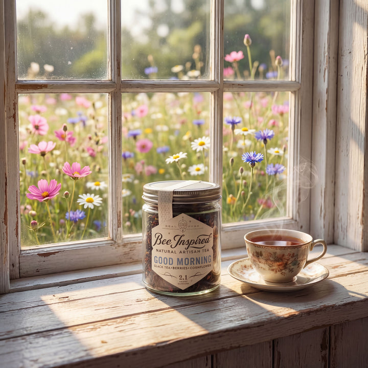 Tea cup and jar with &