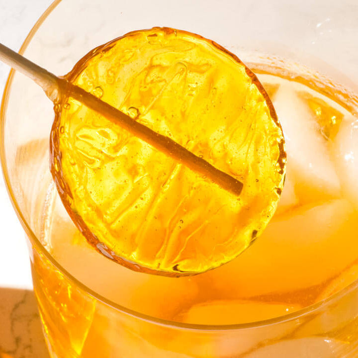 bourbon lollipop with drink
