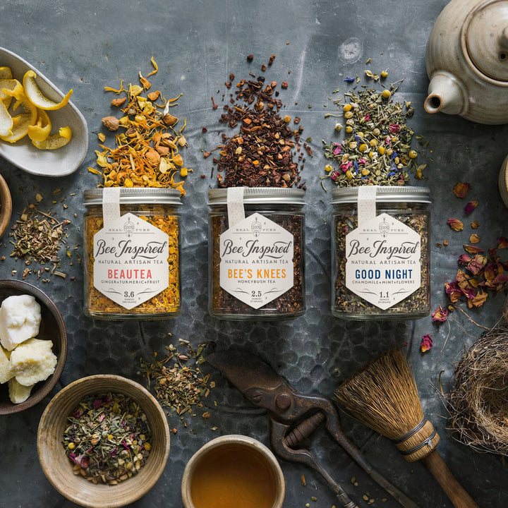 Relaxation Tea Set, three jars of &