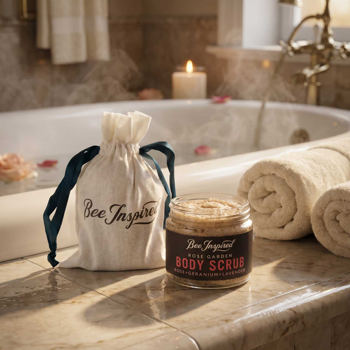 Rose Garden Body scrub party favor with &