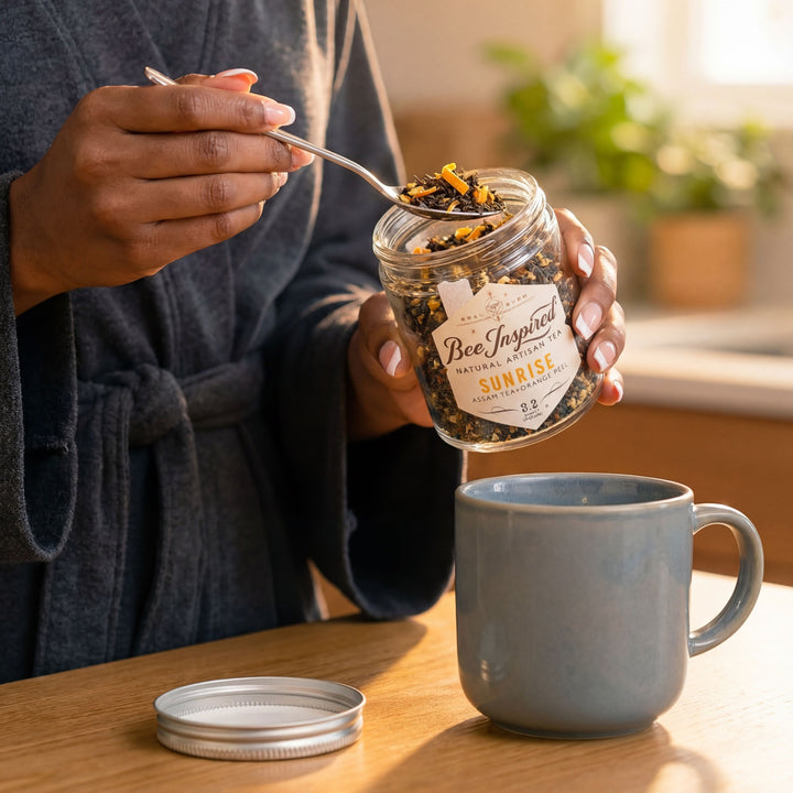Person holding a jar of &