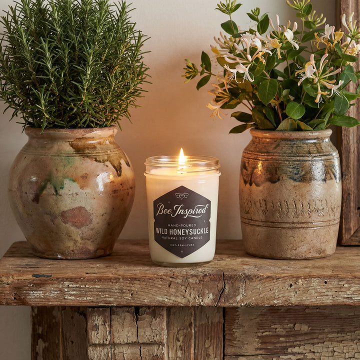 Candle labeled &